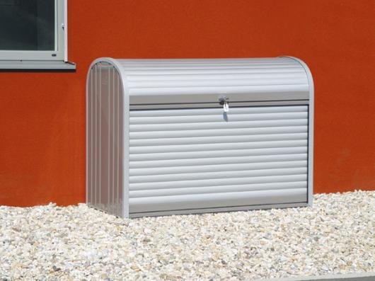 Gardebruk Caja de Almacenaje Metálica Arcón Exterior Baúl de Jardín 360L  Acero Galvanizado 120x62x63cm