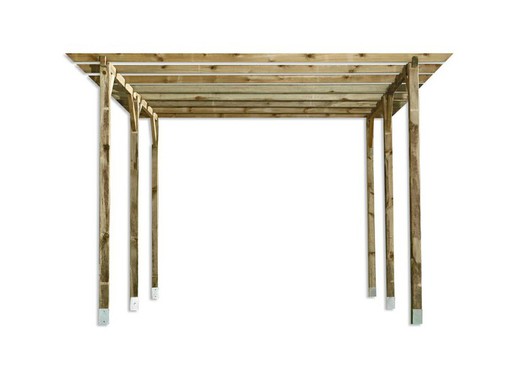  Kit de pérgola con pared de poste para postes de madera de 4x4  (12x12) : Patio, Césped y Jardín